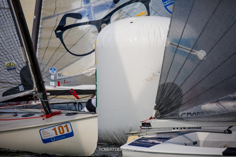 Busy mark roundings - 2021 Finn World Masters photo copyright Robert Deaves taken at  and featuring the Finn class
