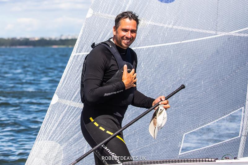 Pieter-Jan Postma wins the 2022 Finn World Masters photo copyright Robert Deaves / www.robertdeaves.uk taken at  and featuring the Finn class