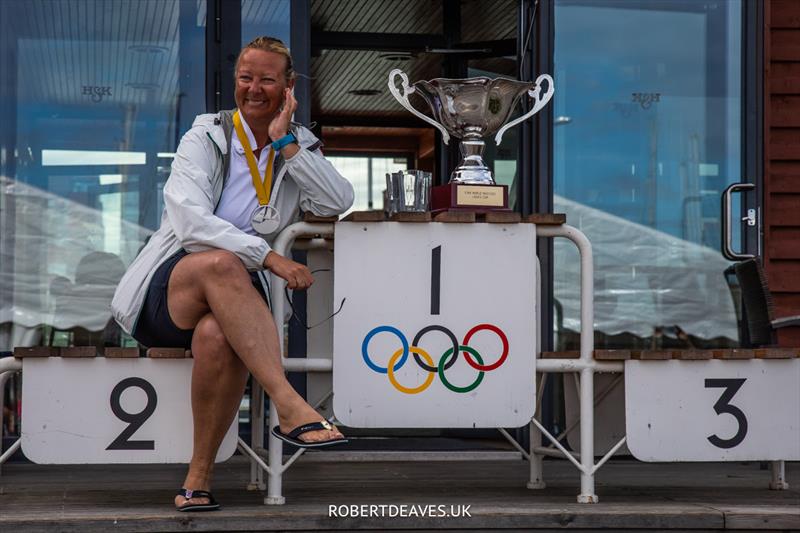 2022 Finn World Masters Ladies: Tina Weinreich (AUT) photo copyright Robert Deaves / www.robertdeaves.uk taken at  and featuring the Finn class