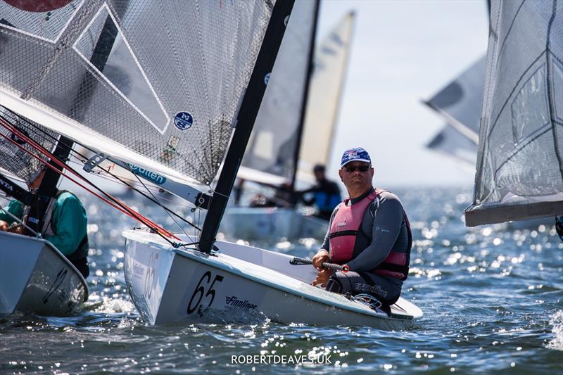 Stefan Nordström on the 2022 Finn World Masters final day - photo © Robert Deaves / www.robertdeaves.uk