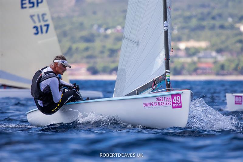 Laurent Hay, FRA at the Open Finn European Masters photo copyright Robert Deaves taken at Club Nàutic Hospitalet-Vandellòs and featuring the Finn class