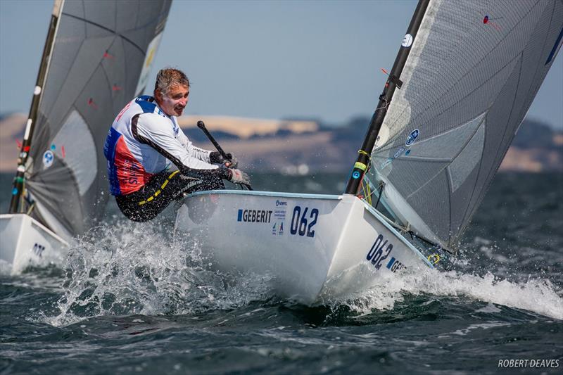 Current World No.1 Laurent Hay in 2018 photo copyright Robert Deaves taken at Sailing Aarhus and featuring the Finn class