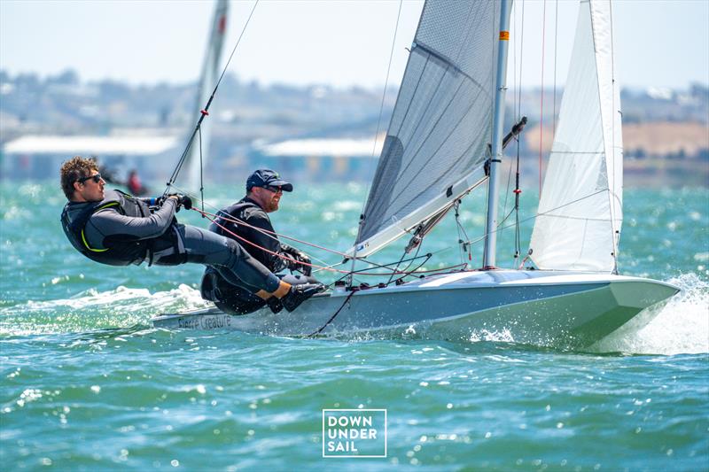 Ben Knoop and James Belton sailing Fierce Creature - Fireball Worlds at Geelong day 4 - photo © Alex Dare, Down Under Sail