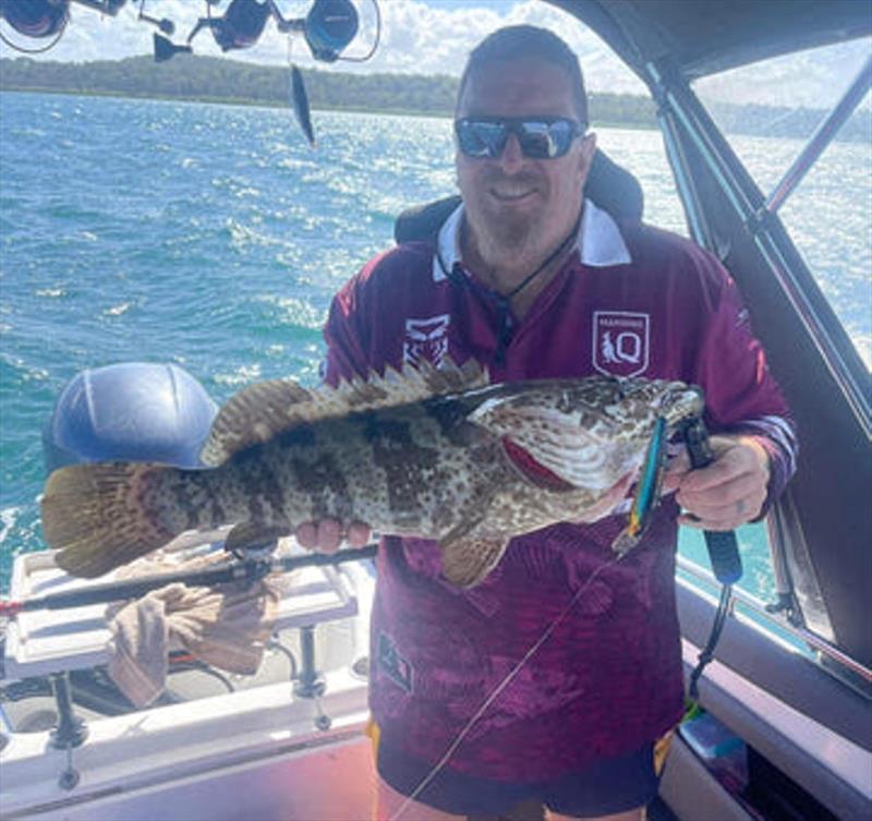 Trolling a deep diver in howling winds was a last resort for the King Lingers Fishing Adventures crew. This cod was their best result in tough conditions - photo © Fisho's Tackle World