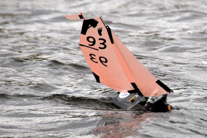 Peter Stollery (93) making good speed to windward - Footy National Championship at Frensham photo copyright Roger Stollery taken at Frensham Pond Sailing Club and featuring the Footy class