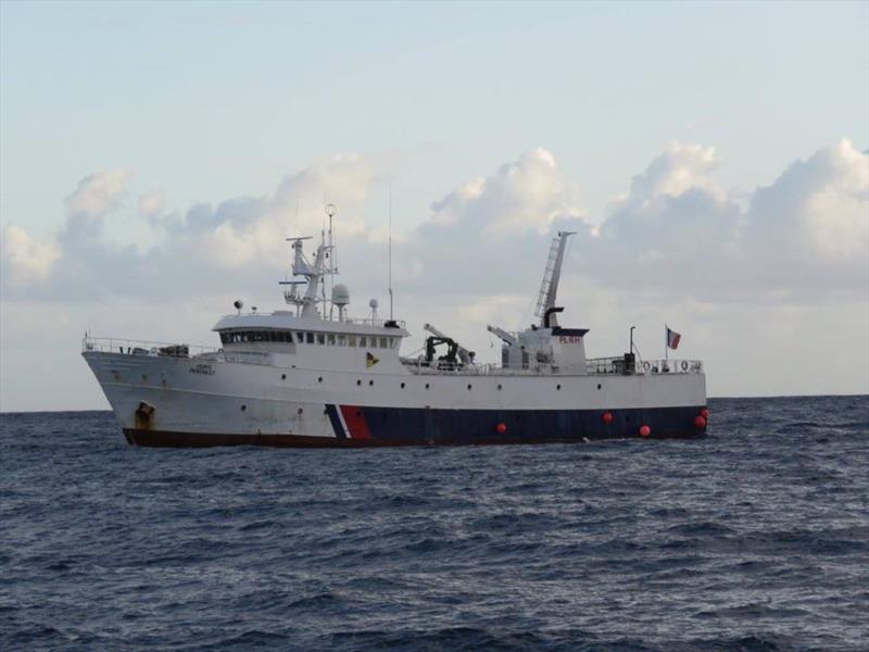 The French fisheries patrol vessel Osiris will be the primary rescue vessel she has one paramedic berth on board photo copyright French Defence Force taken at  and featuring the Golden Globe Race class