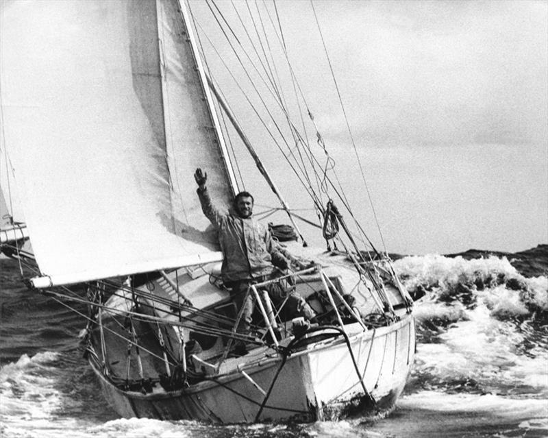 Sir Robin Knox-Johnston pictured by Bill Rowntree on April 22 1969 at the finish of the original Sunday Times Golden Globe Race. Sir Robin, now 80, recounts his story on BBC Radio 4 - photo © Bill Rowntree / PPL