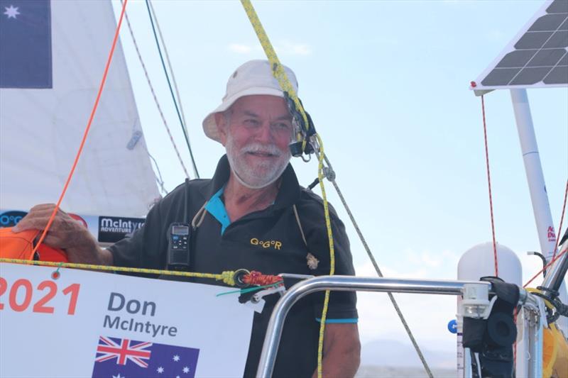 GGR Founder and Chairman Don McIntyre is onboard his new office, a 5.80 meters boat Trekka crossing the Atlantic photo copyright JJ / GGR taken at  and featuring the Golden Globe Race class