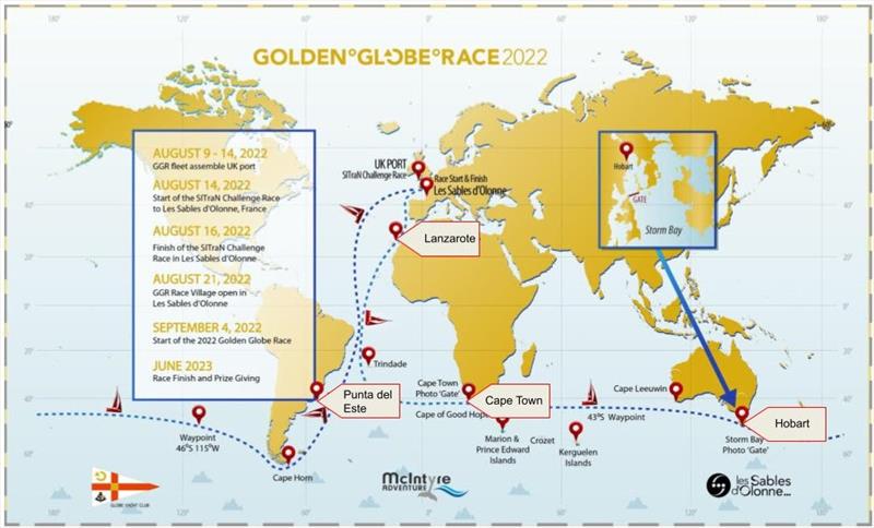 4 compulsory film drop points photo copyright Golden Globe Race taken at  and featuring the Golden Globe Race class