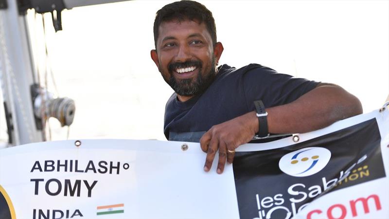 Abhilash is a powerful sailor with a huge smile photo copyright Golden Globe Race taken at  and featuring the Golden Globe Race class