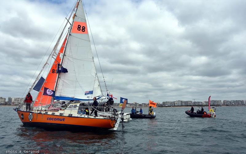 Mark has spent a total of 332 days at sea to complete his circumnavigation! - Golden Globe Race photo copyright Bernard Gergaud taken at  and featuring the Golden Globe Race class