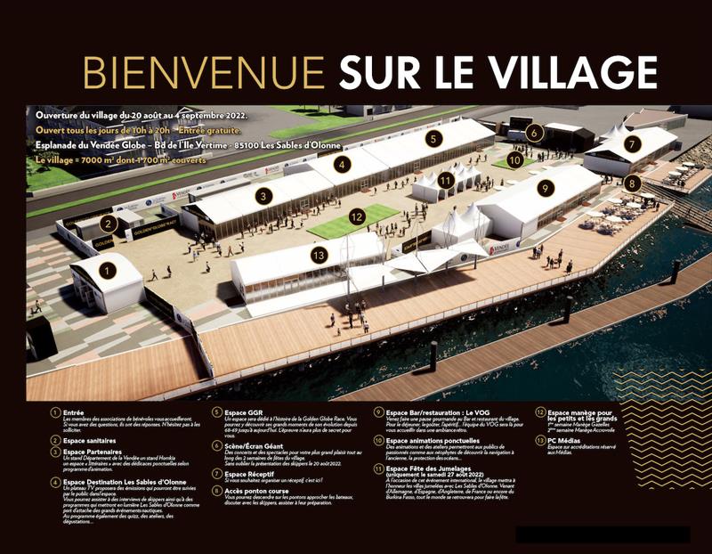 The 2022 Race Village, opening on August 20th, will be bigger with and impressive programme leading to the start of the GGR. - photo © Ville des Sables d'Olonne