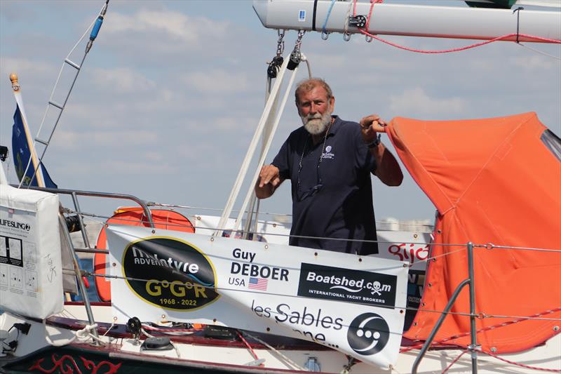 Guy deBoer (USA) was seasick and gashed his leg - photo © GGR2022 / Etienne Messikommer