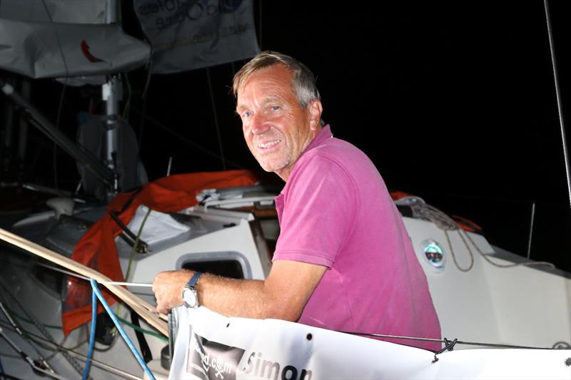 Simon Curwen passed the Lanzarote waypoint in first position. He has been leading since Cape Finisterre, showing seamanship, speed, strategic intelligence and pleasure at sea. A worthy leader for the GGR 2022! photo copyright GGR2022 / Nora Havel taken at  and featuring the Golden Globe Race class