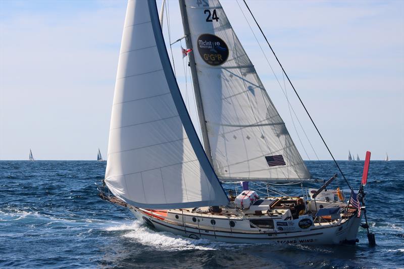 US entrant Elliott Smith is experiencing the high and lows of solo ocean racing, as well as unusual offerings from the saharan coast photo copyright GGR2022 / Nora Havel taken at  and featuring the Golden Globe Race class