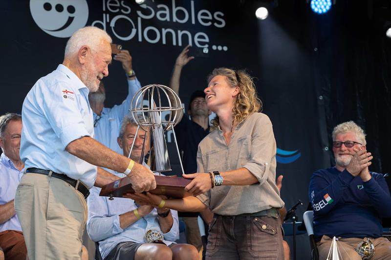 2022/3 Golden Globe Solo non-stop Round the World Yacht Race Prize Giving in Les Sables d'Olonne - Sir Robin Knox-Johnston, Kirsten Neuschäfer photo copyright Tim Bishop / GGR / PPL taken at  and featuring the Golden Globe Race class