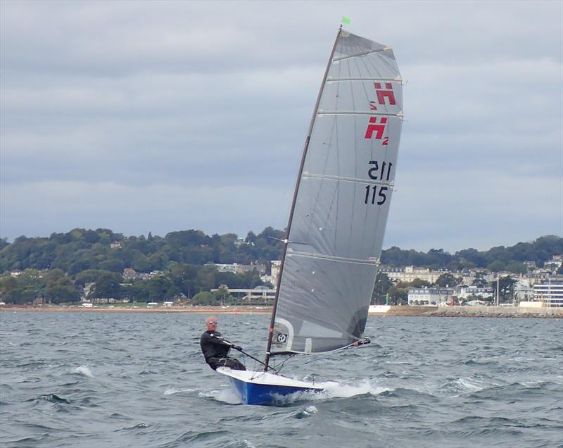 Richard Leftley in H2oligan during race 3 on day 1 of the Hadron H2 Nationals in Torbay photo copyright Keith Callaghan taken at Royal Torbay Yacht Club and featuring the Hadron H2 class