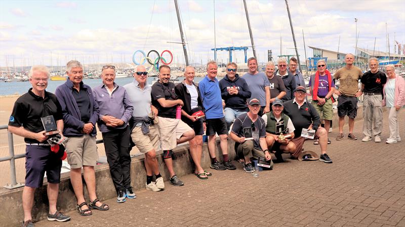 The contestants line up after the racing at the Harken Hadron H2 Nationals at the WPNSA - photo © David Henshall