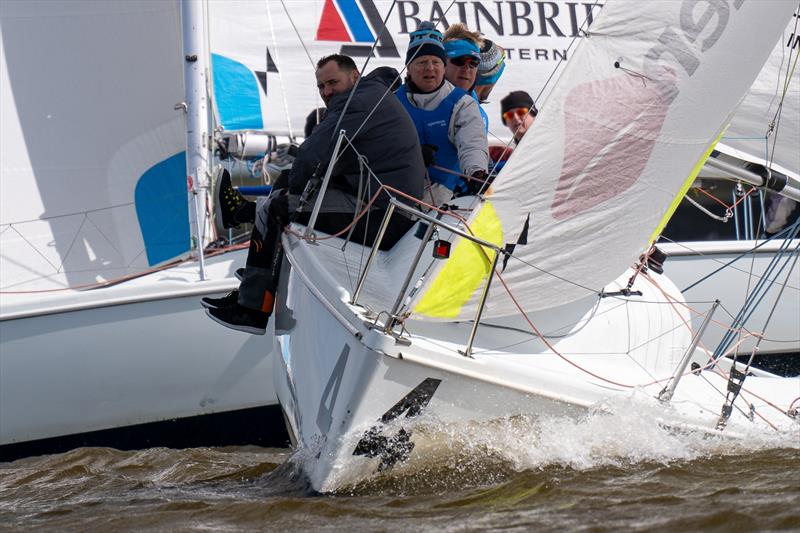 Ben McGrane, crewed by Russ Clark, Jamie Stewart and James Ross, representing the Flying Fifteen won the Keelboat Endeavour 2024 photo copyright Petru Balau Sports Photography / sports.hub47.com taken at Royal Corinthian Yacht Club, Burnham and featuring the 707 class