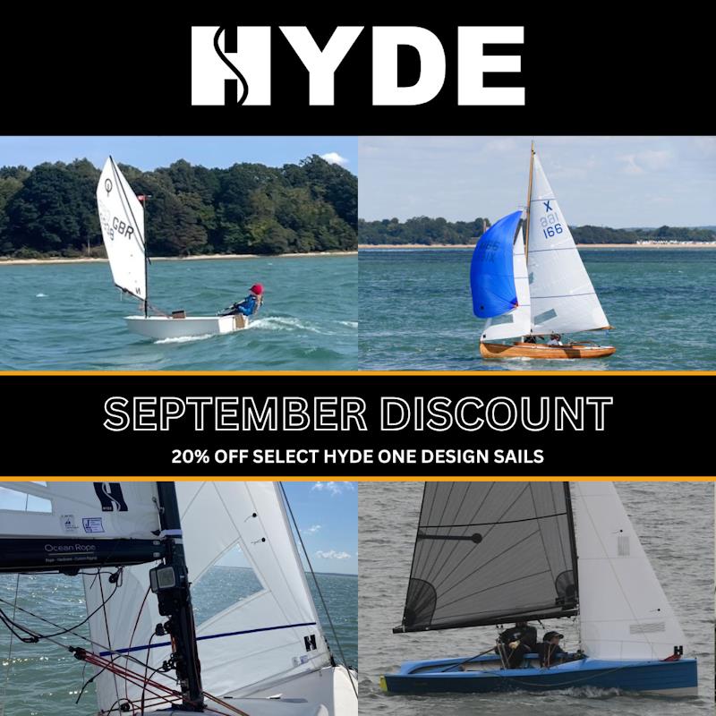 20% off select Hyde one-design sails - photo © Hyde Sails