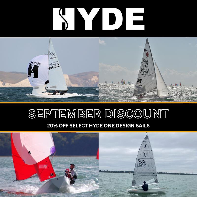 20% off select Hyde one-design sails - photo © Hyde Sails