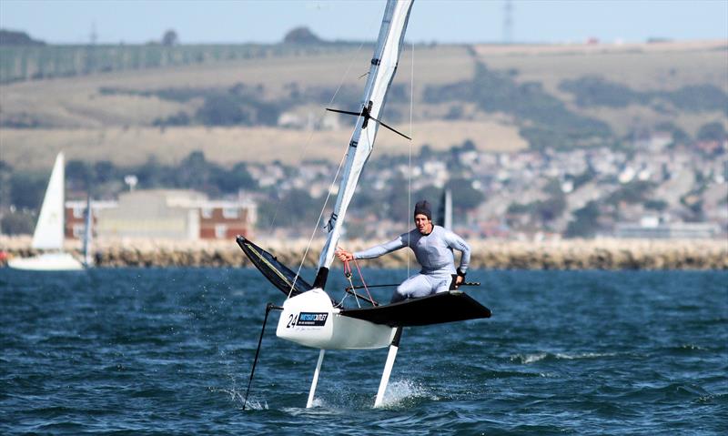 2019 Wetsuit Outlet UK Moth Nationals at Castle Cove SC day 2 photo copyright Mark Jardine / IMCA UK taken at Castle Cove Sailing Club and featuring the International Moth class