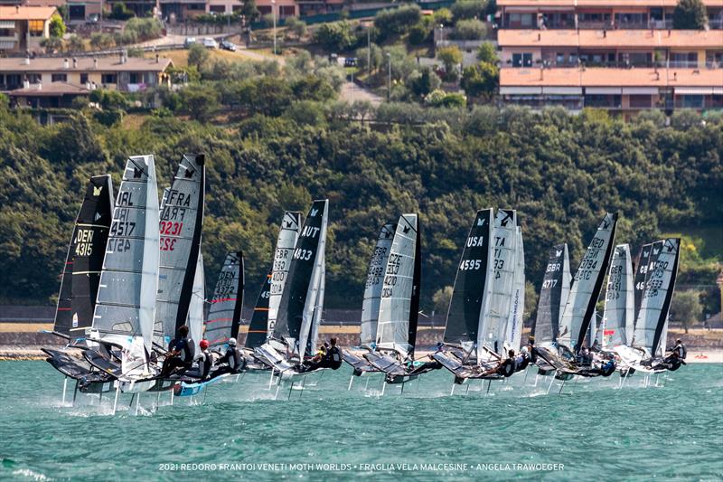 International Moth Worlds 2021 day 3 photo copyright Martina Orsini taken at Fraglia Vela Malcesine and featuring the International Moth class