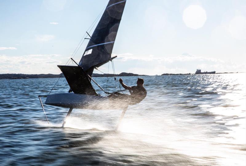 Kyle Langford was one of the Doyle Moth Team Riders who descended on Lake Garda, Italy for the 2021 World Championships  photo copyright Doyle Sails taken at Fraglia Vela Malcesine and featuring the International Moth class