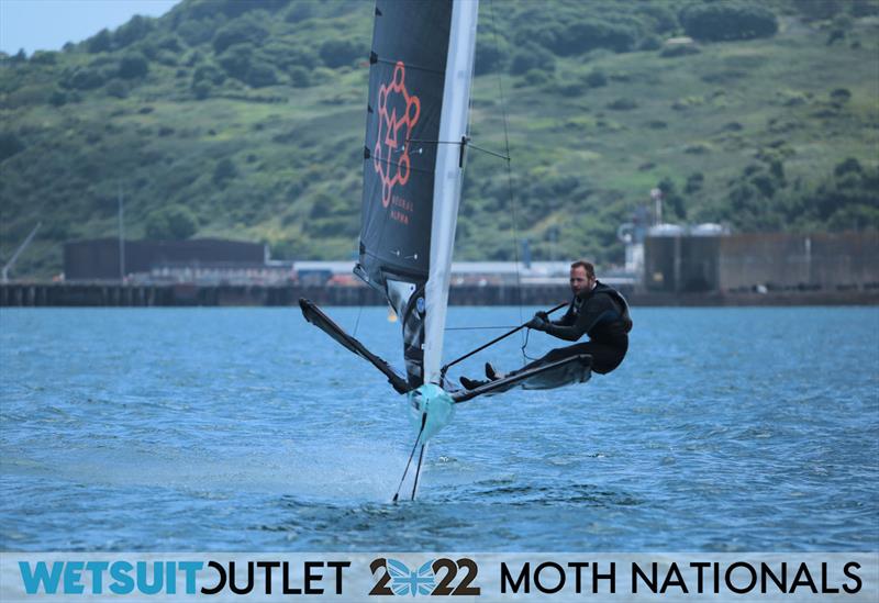 James Phare on Day 4 of the 2022 Wetsuit Outlet UK Moth Class Nationals at the WPNSA photo copyright Mark Jardine / IMCA UK taken at Weymouth & Portland Sailing Academy and featuring the International Moth class