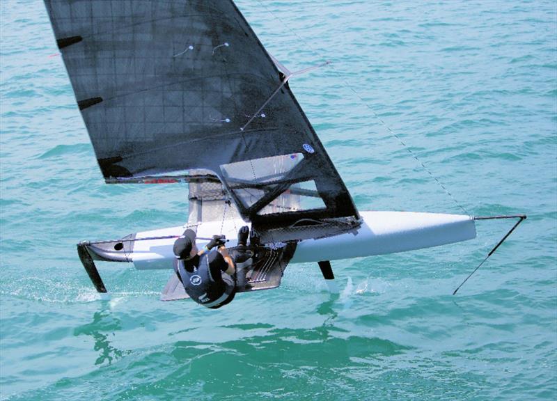 Seb Menzies (NZL) Day 5 of the Wetsuit Outlet and Zhik International Moth World Championship 2023 photo copyright Mark Jardine / IMCAUK taken at Weymouth & Portland Sailing Academy and featuring the International Moth class