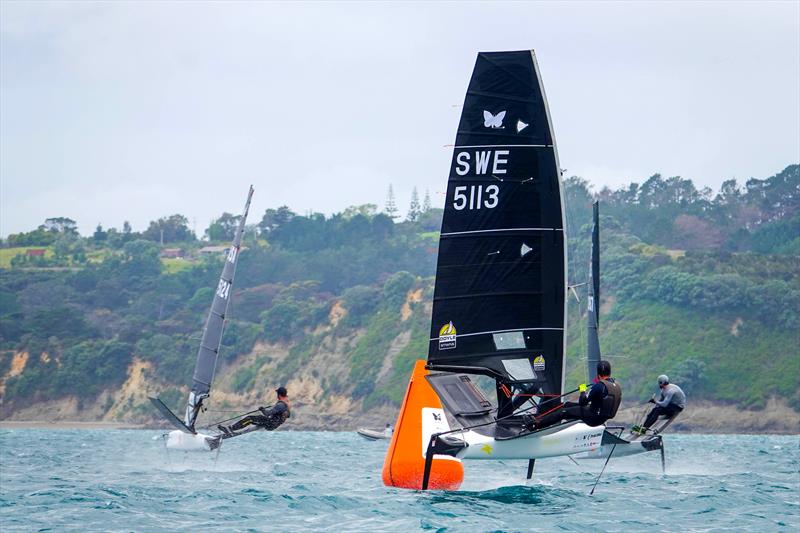 David Gilmour (SWE) - Day 2 - 2024 PredictWind Moth Oceania. Manly Sailing Club. January 2, 2025 photo copyright Sam Thom  taken at Manly Sailing Club and featuring the International Moth class