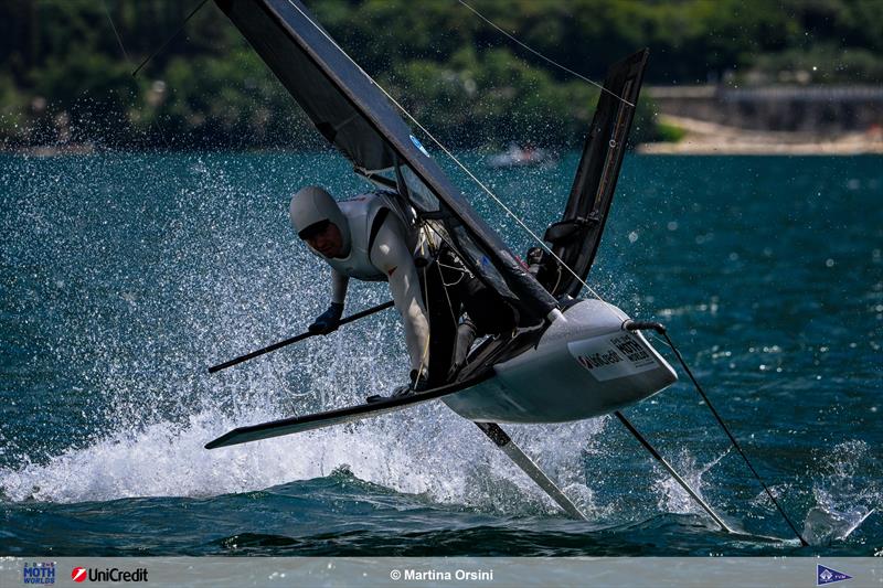 Tom Slingsby on 2025 International Moth Worlds at Fraglia Vela Malcesine Day 1 - photo © Martina Orsini