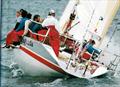 Propaganda on her way to winning the 1987 Admirals' Cup as part of the NZ team