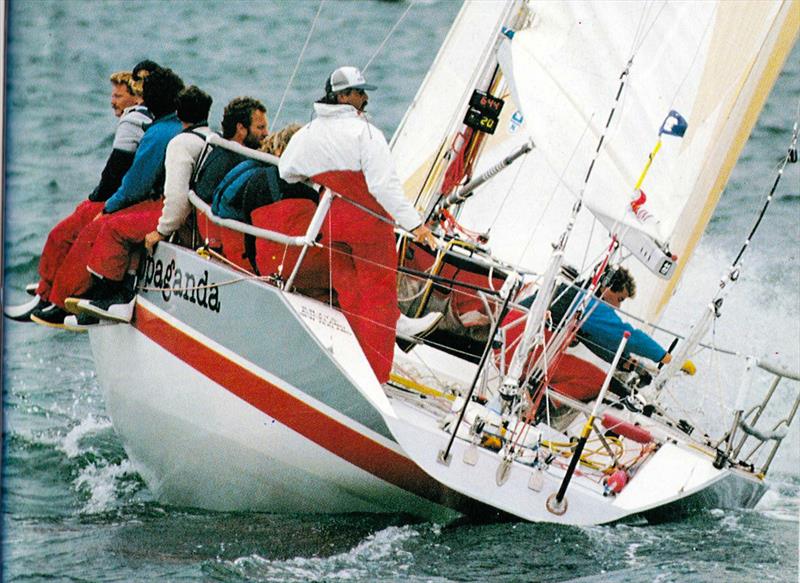 Propaganda on her way to winning the 1987 Admirals' Cup as part of the NZ team photo copyright Alan Sefton taken at Royal New Zealand Yacht Squadron and featuring the IOR class