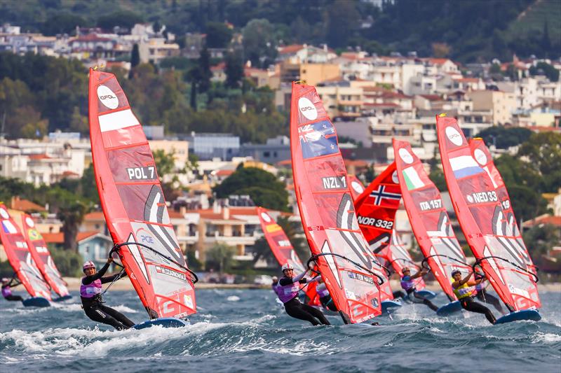 Veerle ten Have (NZL) - Day 2 - iQFOiL Europeans in Patras, Greece, May 2023 photo copyright Sailing Energy taken at  and featuring the iQFoil class