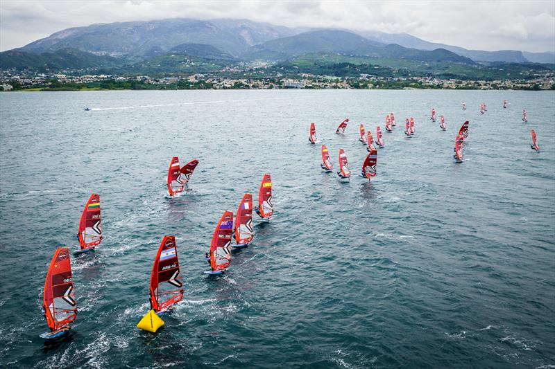 Day 3 - iQFOiL Europeans in Patras, Greece, May 2023 photo copyright Sailing Energy taken at  and featuring the iQFoil class