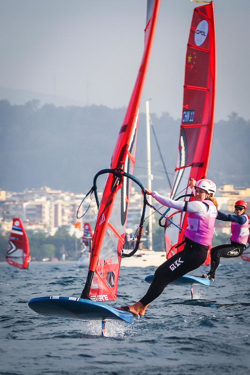 - Day 4 - iQFOiL Europeans in Patras, Greece, May 2023 photo copyright Sailing Energy taken at  and featuring the iQFoil class