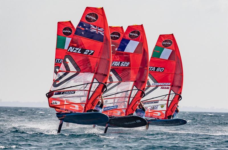 Thomas Crook (NZL) - Day 4 - iQFOiL Europeans in Patras, Greece, May 2023 photo copyright Sailing Energy taken at  and featuring the iQFoil class