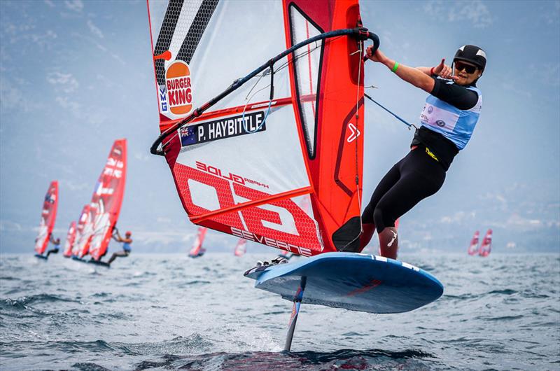 Patrick Haybittle (NZL) - Day 5 - iQFOiL Europeans in Patras, Greece, May 2023 photo copyright Sailing Energy taken at  and featuring the iQFoil class