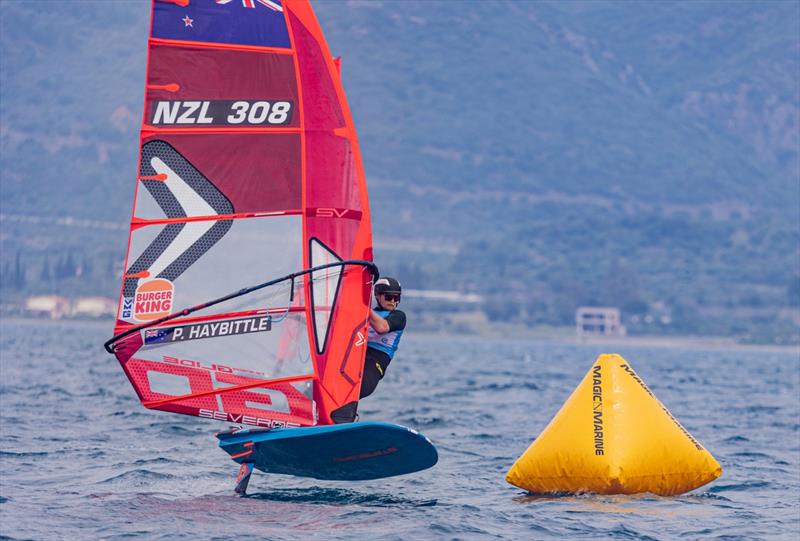 Patrick Haybittle (NZL) - Day 5 - iQFOiL Europeans in Patras, Greece, May 2023 photo copyright Sailing Energy taken at  and featuring the iQFoil class