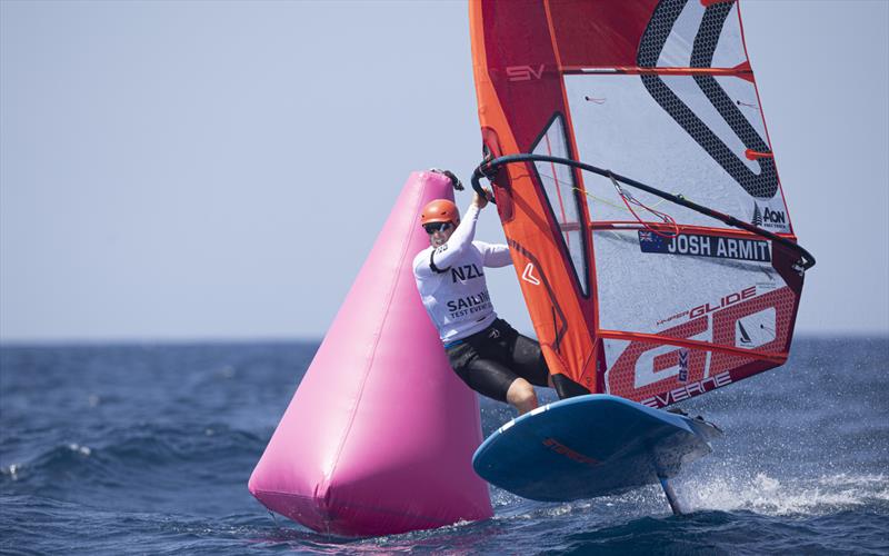 Josh Armit (NZL) - iQFoil -  Paris 2024 Olympic Sailing Test Event, Marseille, France - Day 7 - July 15, 2023 - photo © Sander van der Borch / World Sailing