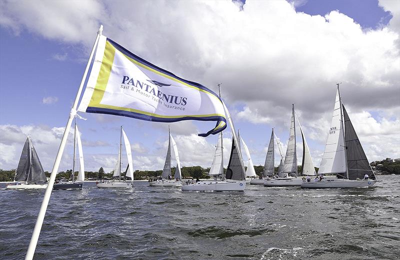 Part of the fleet in the Commodore's Cup at Sail Port Stephens in Salamander Bay heading off past Soldiers Point - photo © John Curnow