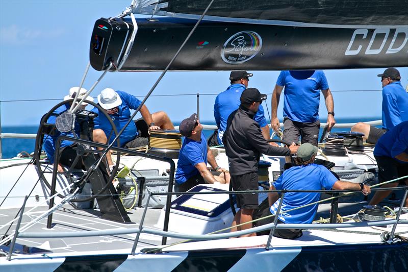 Double Olympic Gold Medalist - Iain Percy - (green hat) aboard Black Jack - Hamilton Island Race Week - Day 5 photo copyright Richard Gladwell taken at Hamilton Island Yacht Club and featuring the IRC class