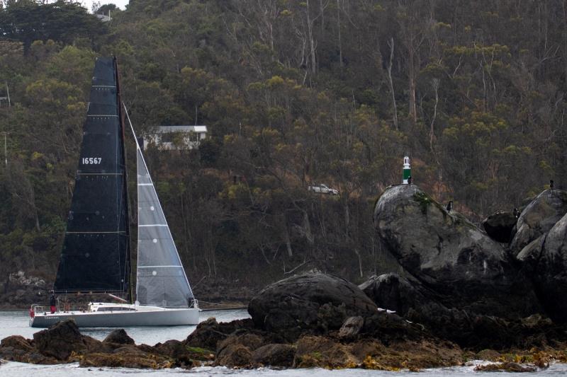 Titanium finishing Leg 2 in Stewart Island - 2019 SSANZ Two Handed Round New Zealand Race photo copyright Deb Williams taken at  and featuring the IRC class