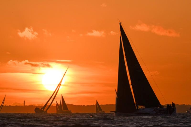 64 entries in the RORC Cherbourg Race enjoyed a beautiful sunset. - photo © Rick Tomlinson / RORC