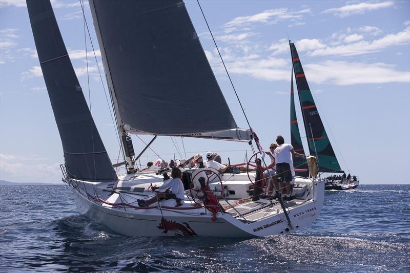 Nine Dragons breathing fire up the beat - Sydney Short Ocean Racing Championship photo copyright Andrea Francolini taken at Middle Harbour Yacht Club and featuring the IRC class