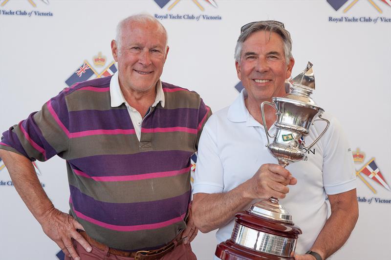 RYCV Commodore John Duffin with Ikon's Bruce McCraken after winning the Lipton Cup - photo © Damian Paull