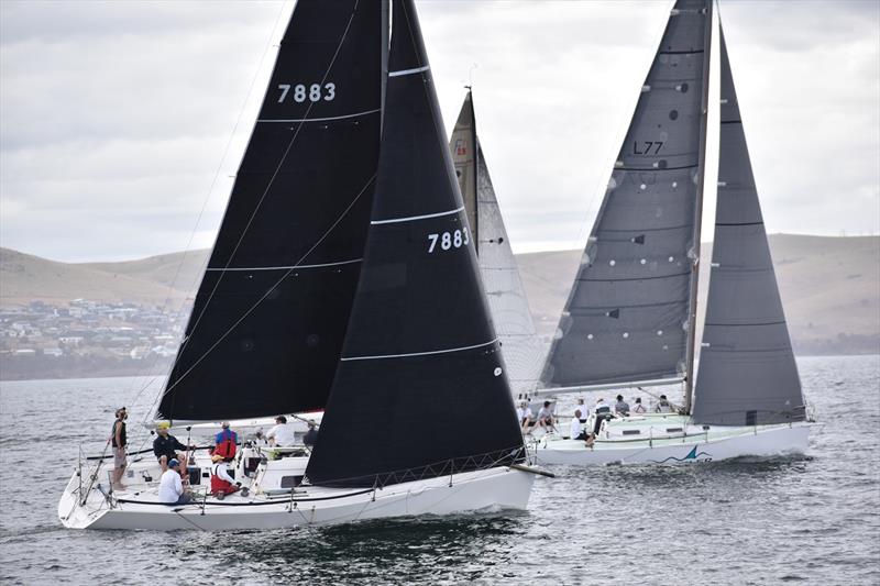Gavin Adamson (Madness) sailing in the Combined Clubs Summer Pennant Series in Hobart photo copyright Jane Austin taken at Bellerive Yacht Club and featuring the IRC class
