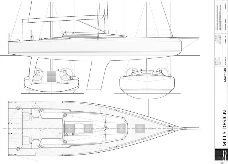 Deck Plan for the M.A.T. 1340 photo copyright M.A.T Yachts taken at  and featuring the IRC class