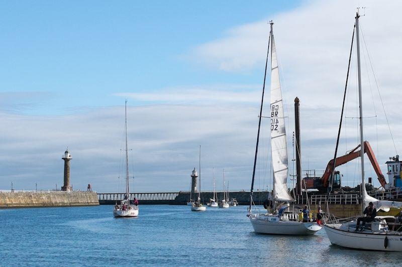 The S-bend at Whitby at end of the Vernon Dawson Cup Race (Scarborough to Whitby) photo copyright Chris Clark taken at Scarborough Yacht Club and featuring the IRC class